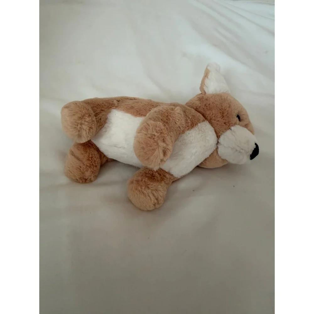 Jellycat London Tan White Puppy Dog Plush Stuffed Animal Standing Small Toy
